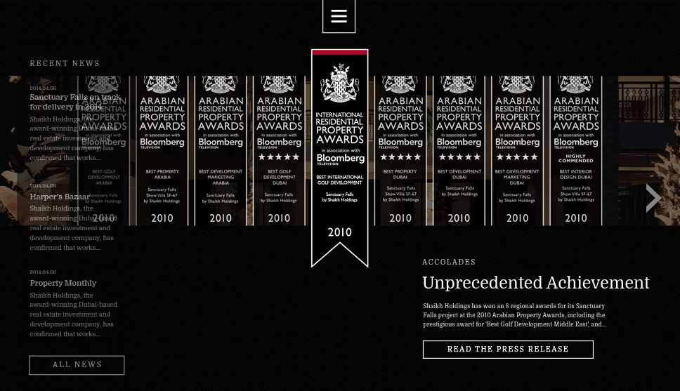 Shaikh Holdings Website Concept