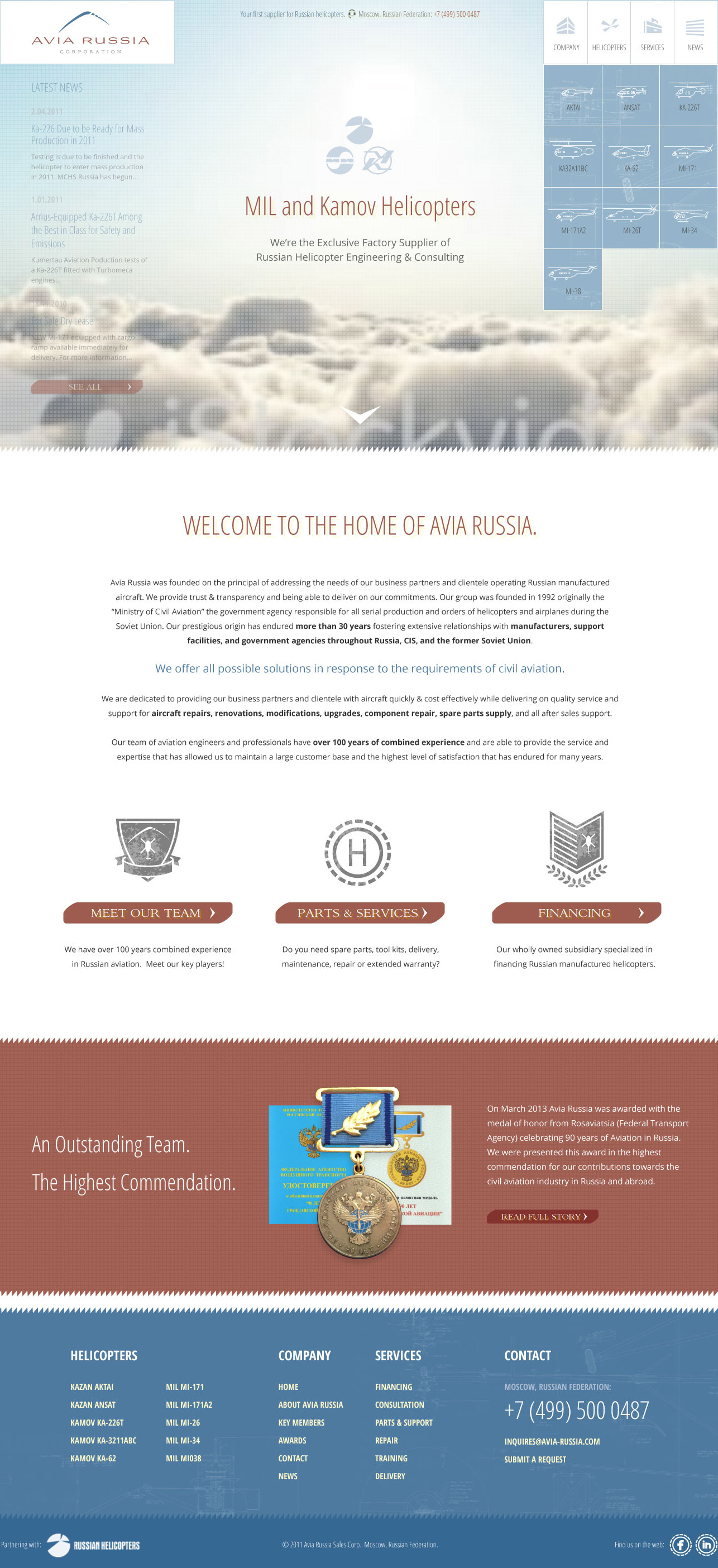 Avia Russia Website Design